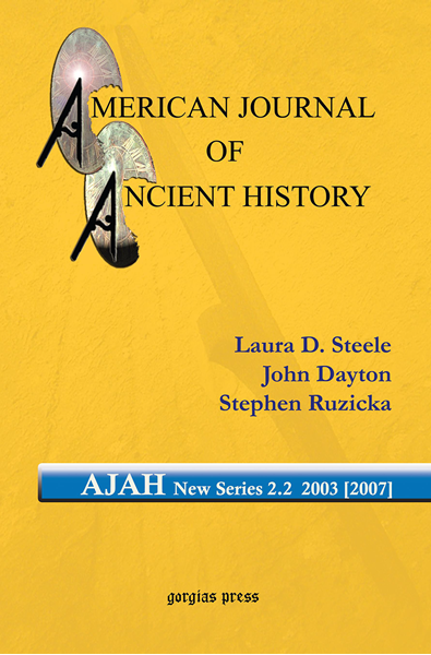 Picture of American Journal of Ancient History (New Series 2.2, 2003 [2007])