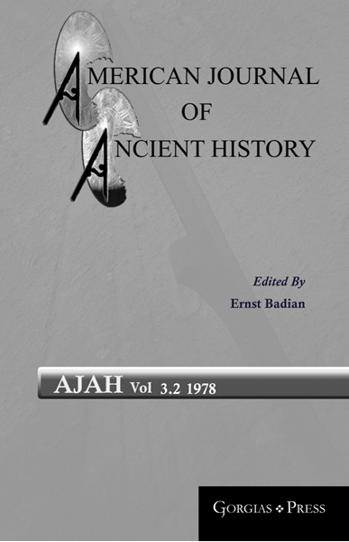Picture of American Journal of Ancient History 3.2