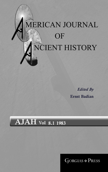 Picture of American Journal of Ancient History 8.1