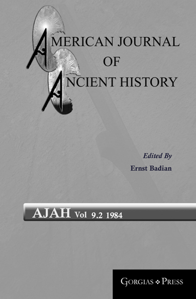 Picture of American Journal of Ancient History 9.2