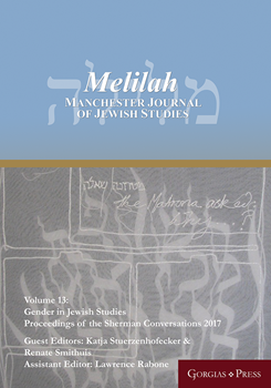 Picture For Melilah: Manchester Journal of Jewish Studies (1759-1953) Series and Journal